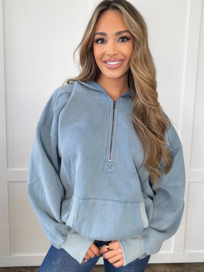 McKenna Half Zip Fleece Hoodie