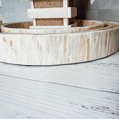 Cream Herringbone