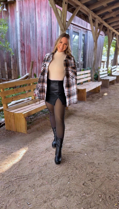 Laylie Plaid Flannel – Oversized Long Sleeve