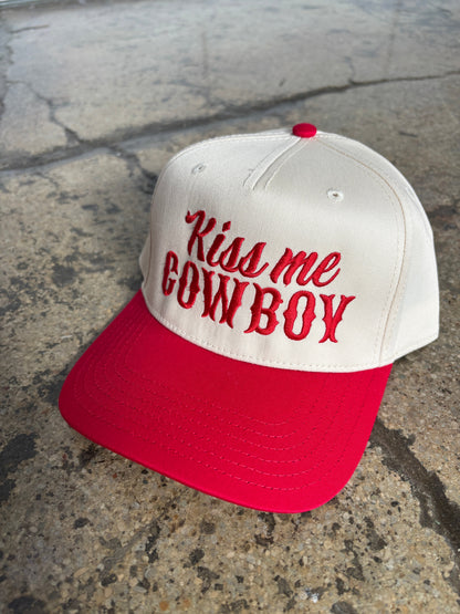Kiss Me Cowboy Western Trucker Hat