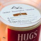 Hugs & Kisses - Valentine's Day Soy Candle - 9 oz Whiskey Glass Jar - Choose Your Scent