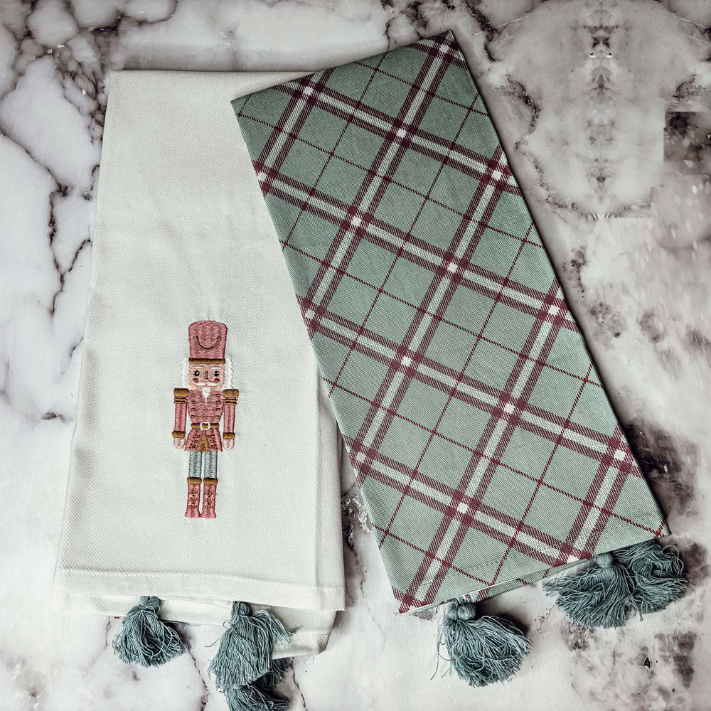 Nutcracker Tea Towel Pink