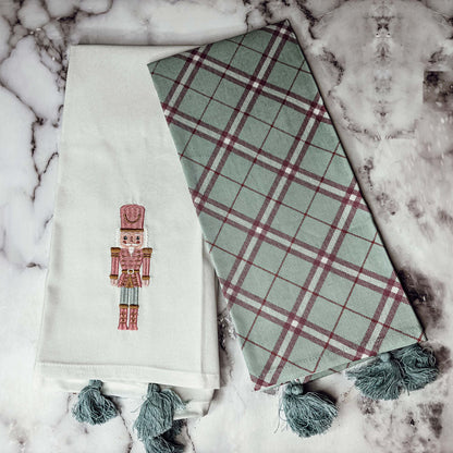 Nutcracker Tea Towel Pink