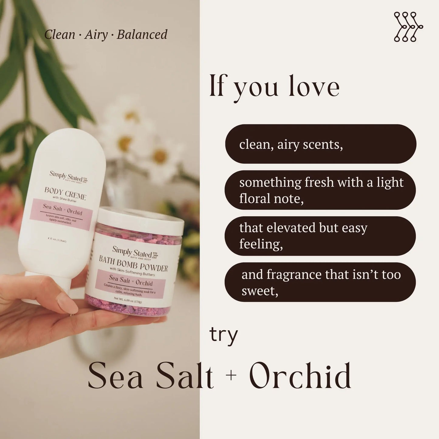 Sea Salt + Orchid Bath Bomb Powder