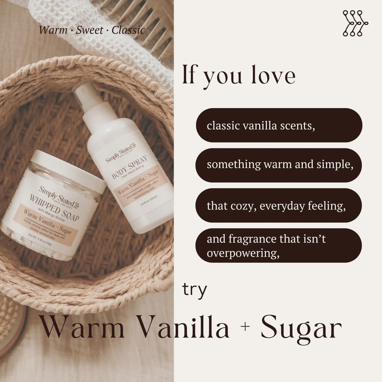 Warm Vanilla + Sugar Whipped Soap