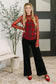In the Present Plaid Mesh Layering Top in Red