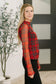 In the Present Plaid Mesh Layering Top in Red