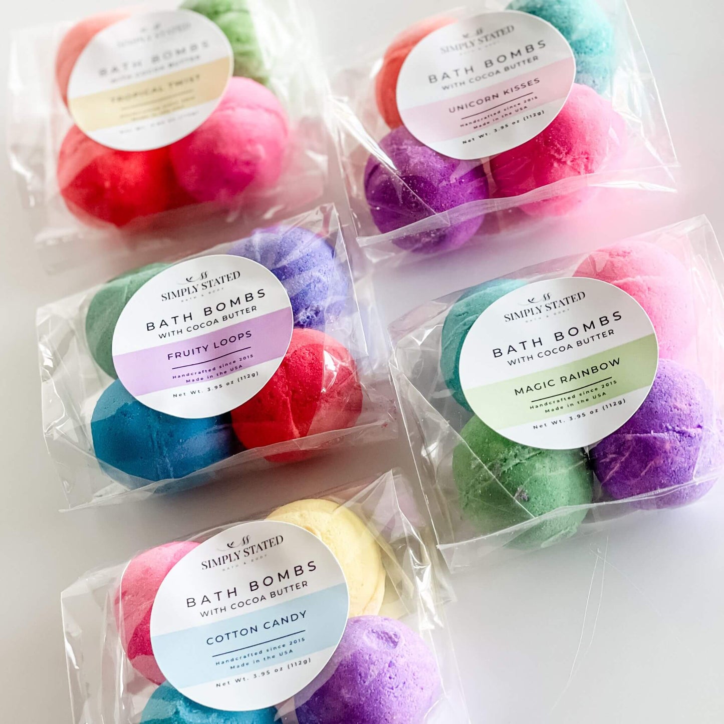 Cotton Candy Kids Bath Bomb Pack (4 Mini Bath Bombs)