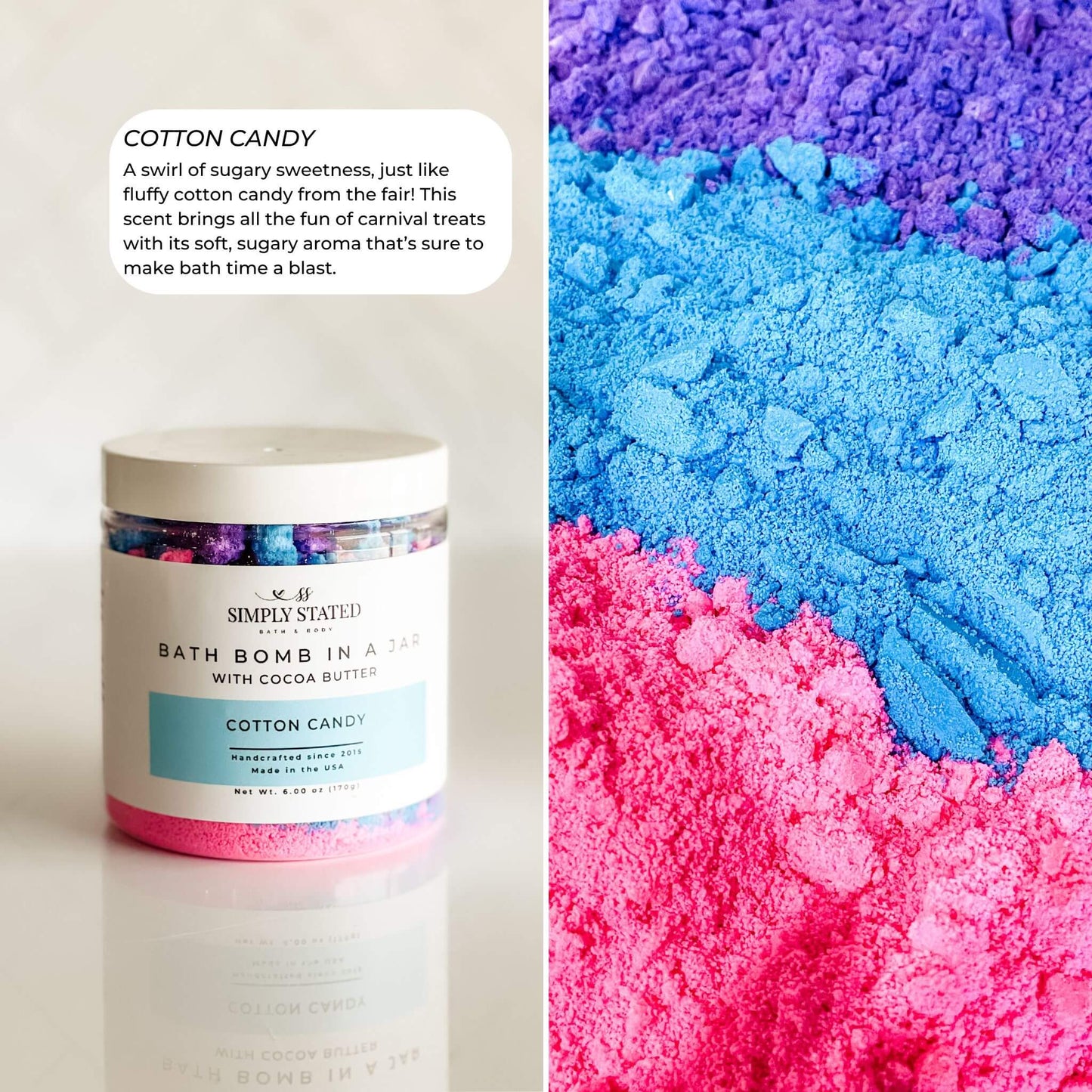 Cotton Candy Bath Bomb Powder