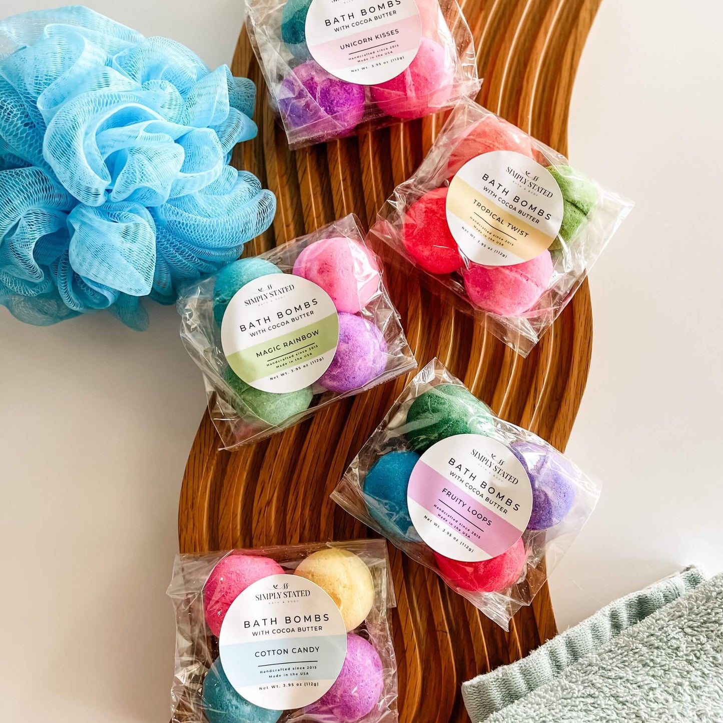 Cotton Candy Kids Bath Bomb Pack (4 Mini Bath Bombs)