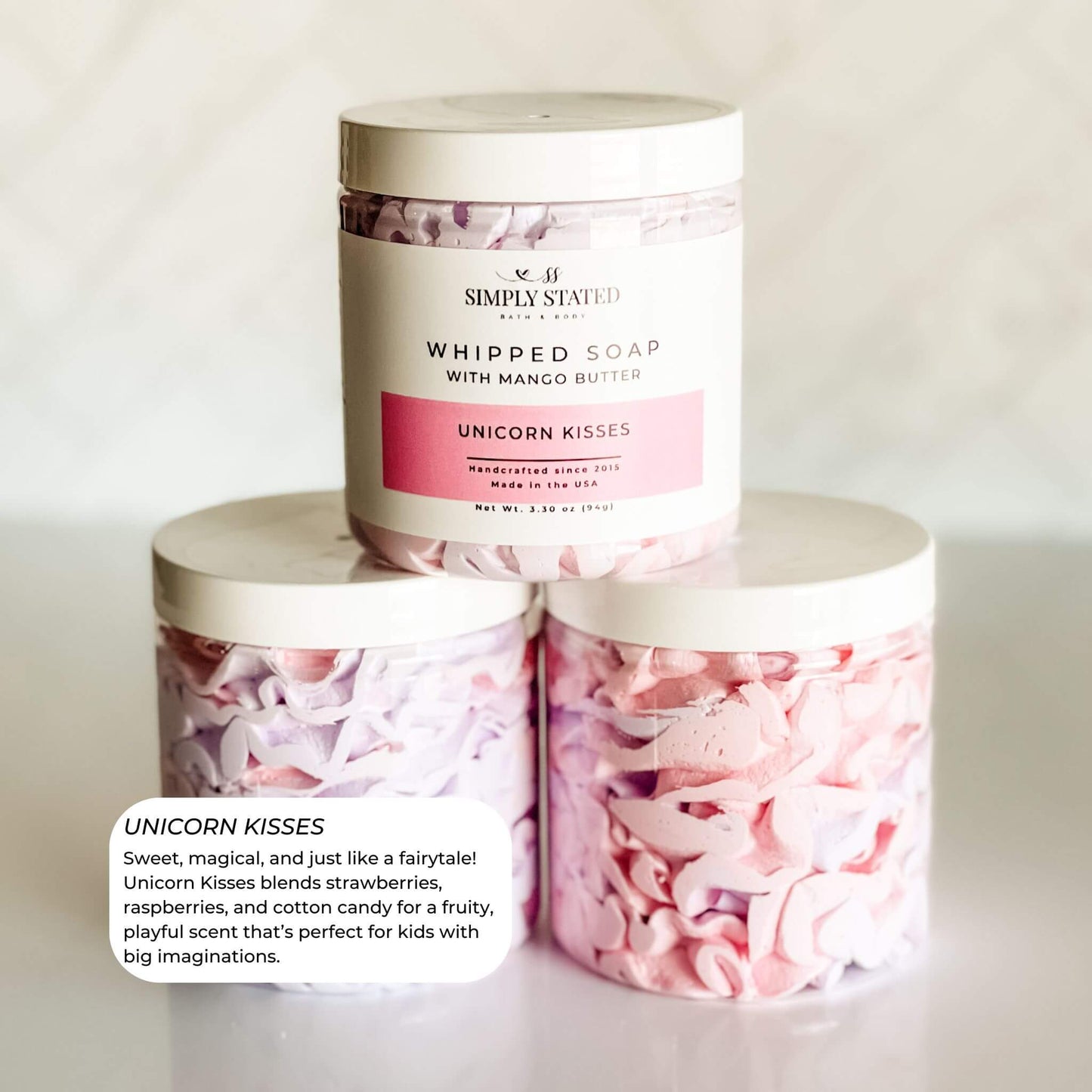 Unicorn Kisses Kids Whipped Soap