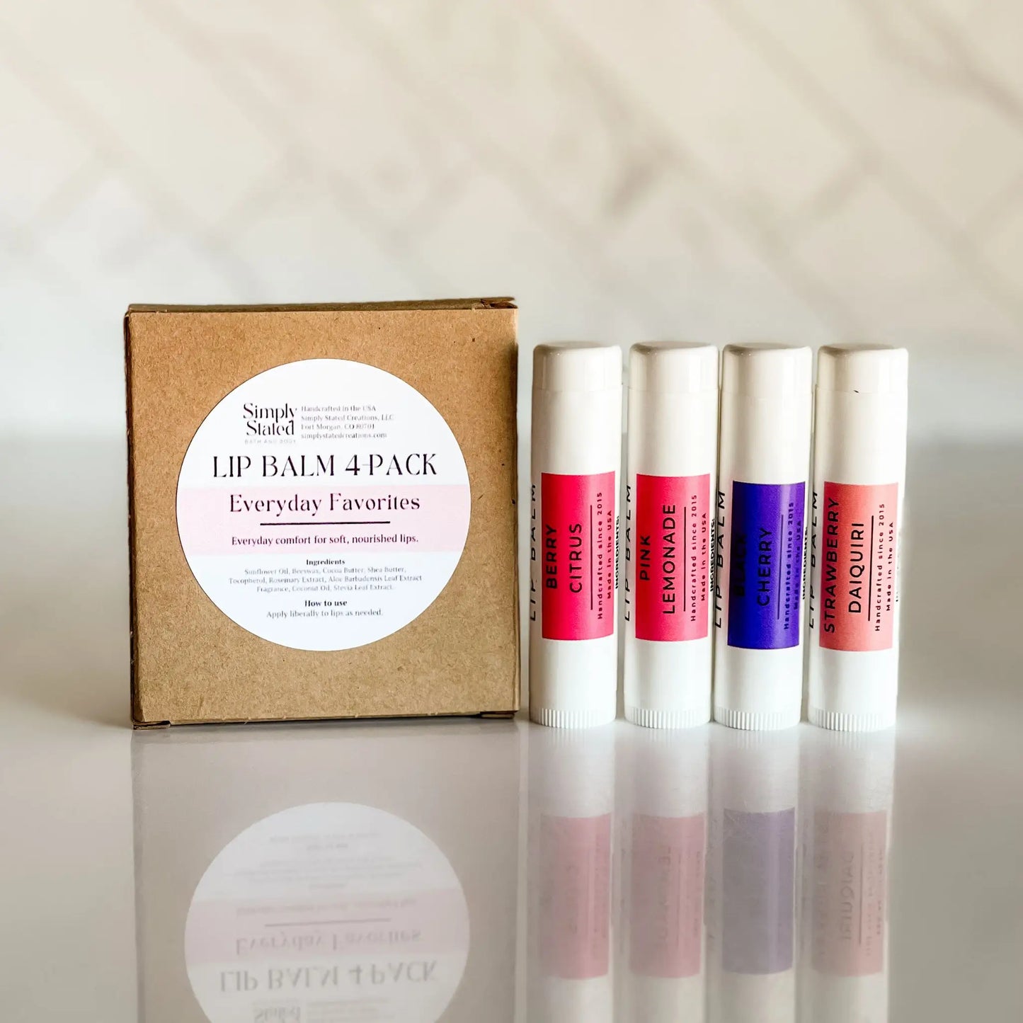 Everyday Favorites Lip Balm 4-Pack | Curated Flavor Bundles