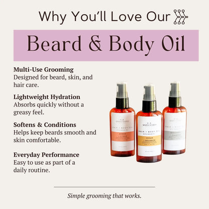 Cedar + Bourbon Beard & Body Oil