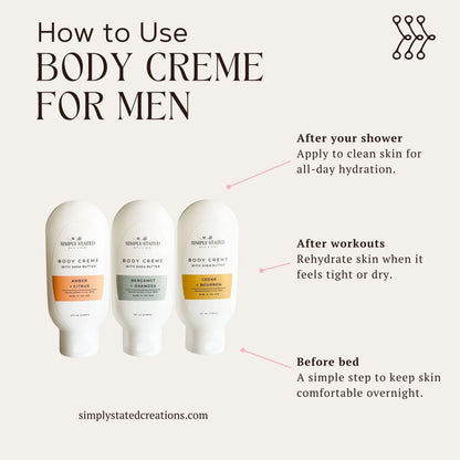 Amber + Citrus Men’s Body Creme