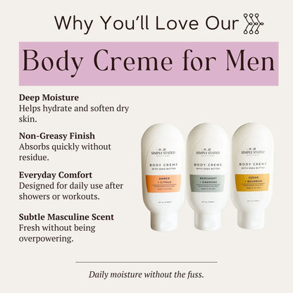 Bergamot + Oakmoss Men’s Body Creme