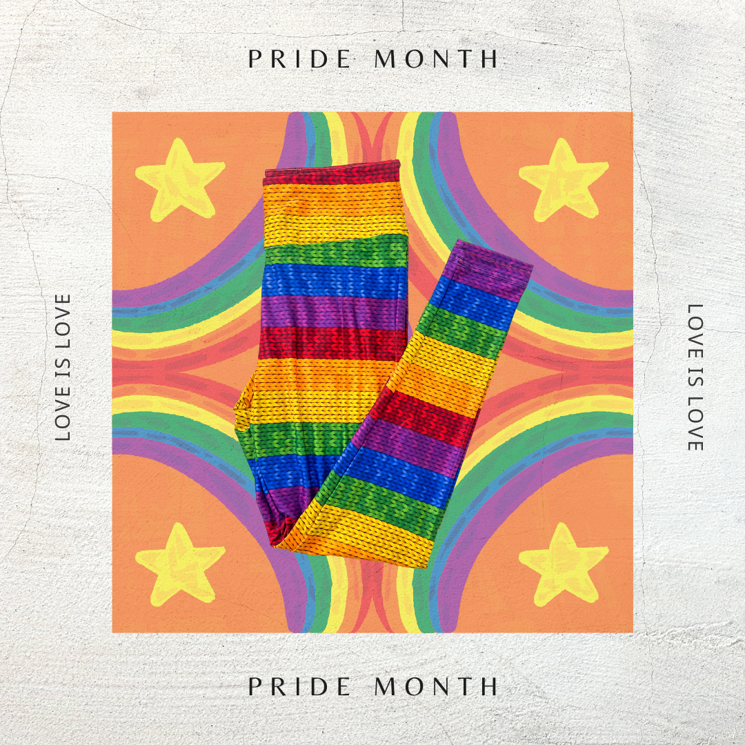 CLEARANCE Rainbow Knit - High-quality Handcrafted Vibrant Leggings