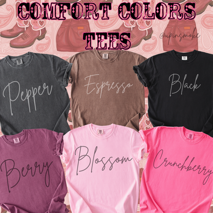 Turquoise Cherries tee