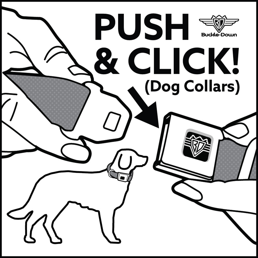 Dog Bone Seatbelt Buckle Collar - Laser Eye Cats in Space