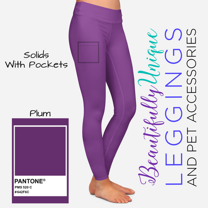 CLEARANCE Solid with Pockets - High-quality Handcrafted Vibrant Leggings