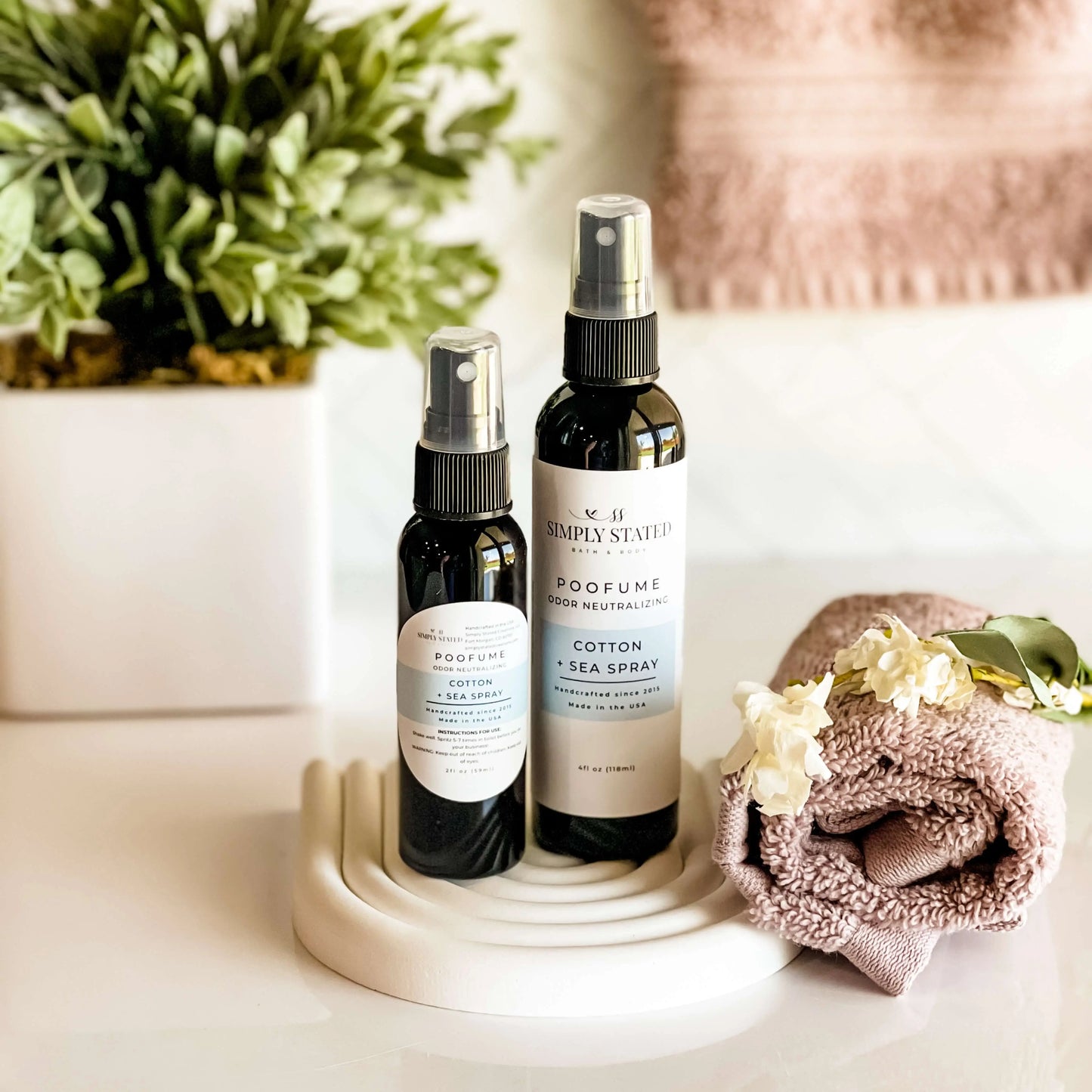 Cotton + Sea Spray Poofume | Bathroom Odor Neutralizing Spray