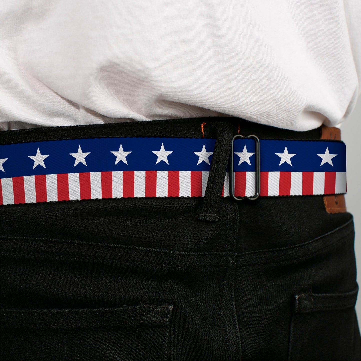 USA Stars & Stripes 2 Seatbelt Belt – World Cup 2026 Edition (Blue/White/Red/White)