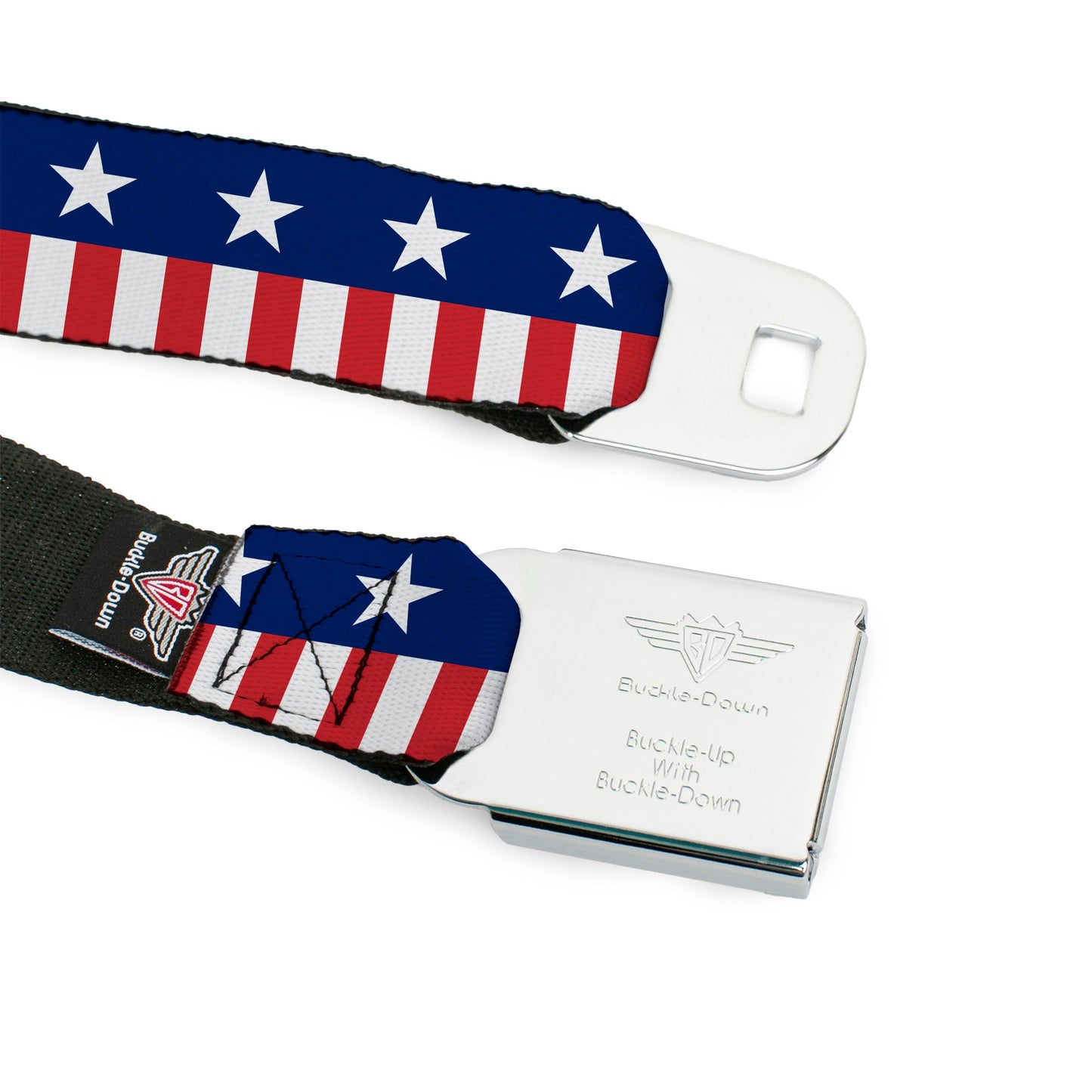 USA Stars & Stripes 2 Seatbelt Belt – World Cup 2026 Edition (Blue/White/Red/White)