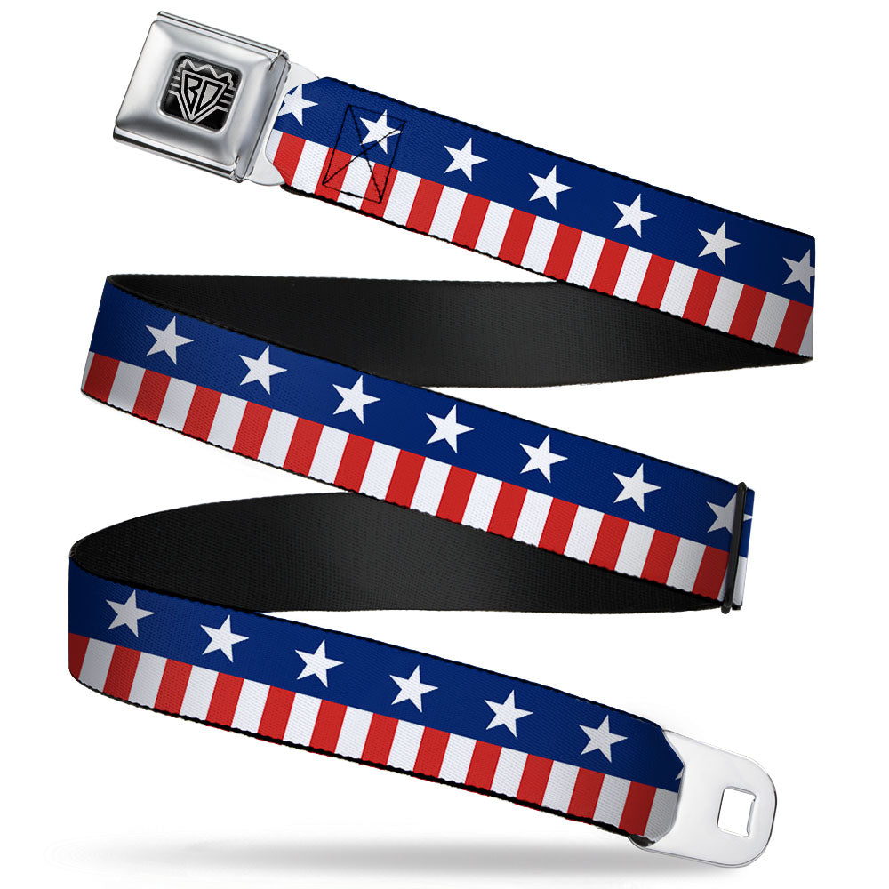 USA Stars & Stripes 2 Seatbelt Belt – World Cup 2026 Edition (Blue/White/Red/White)