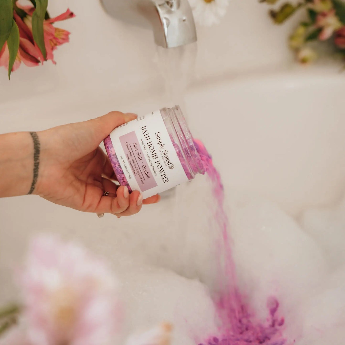 Sea Salt + Orchid Bath Bomb Powder