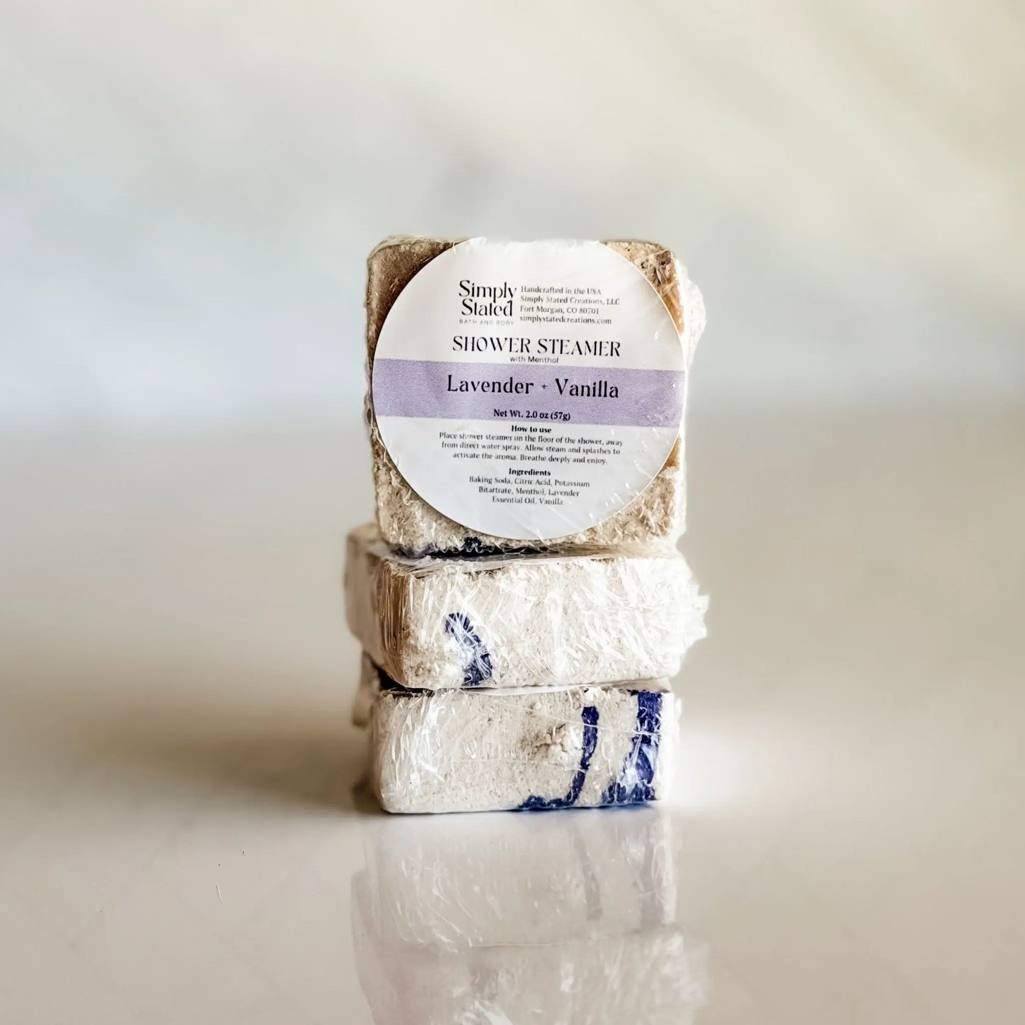 Lavender + Vanilla Shower Steamers (3-Pack)