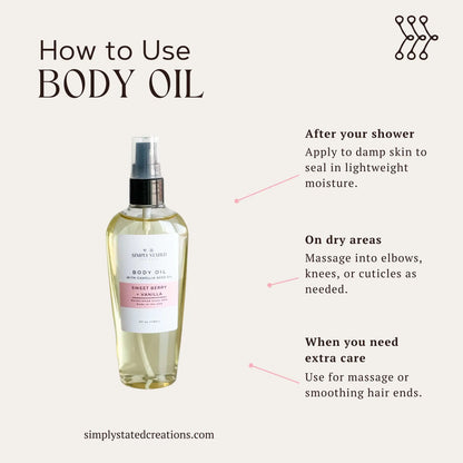 Signature Body Oil – Lightweight Hydrating Body & Massage Oil