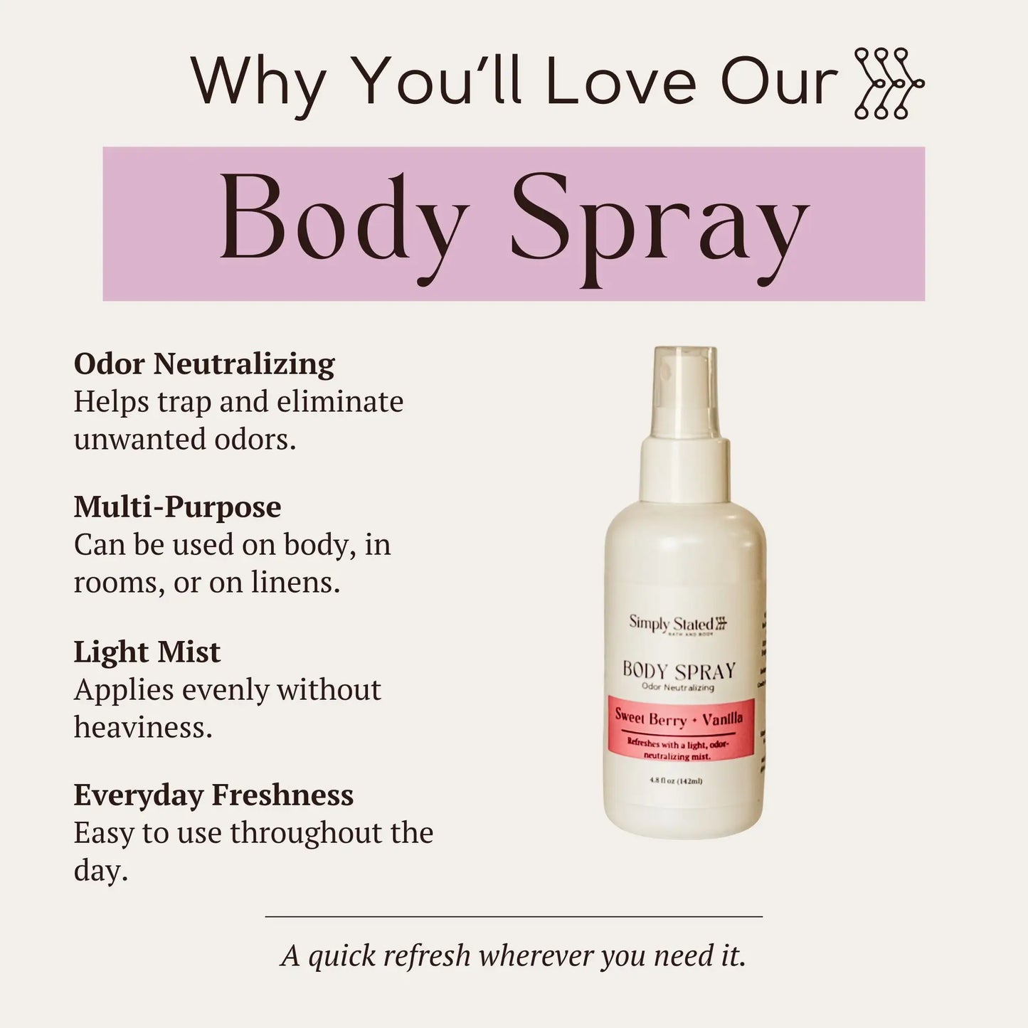Warm Vanilla + Sugar Body Spray