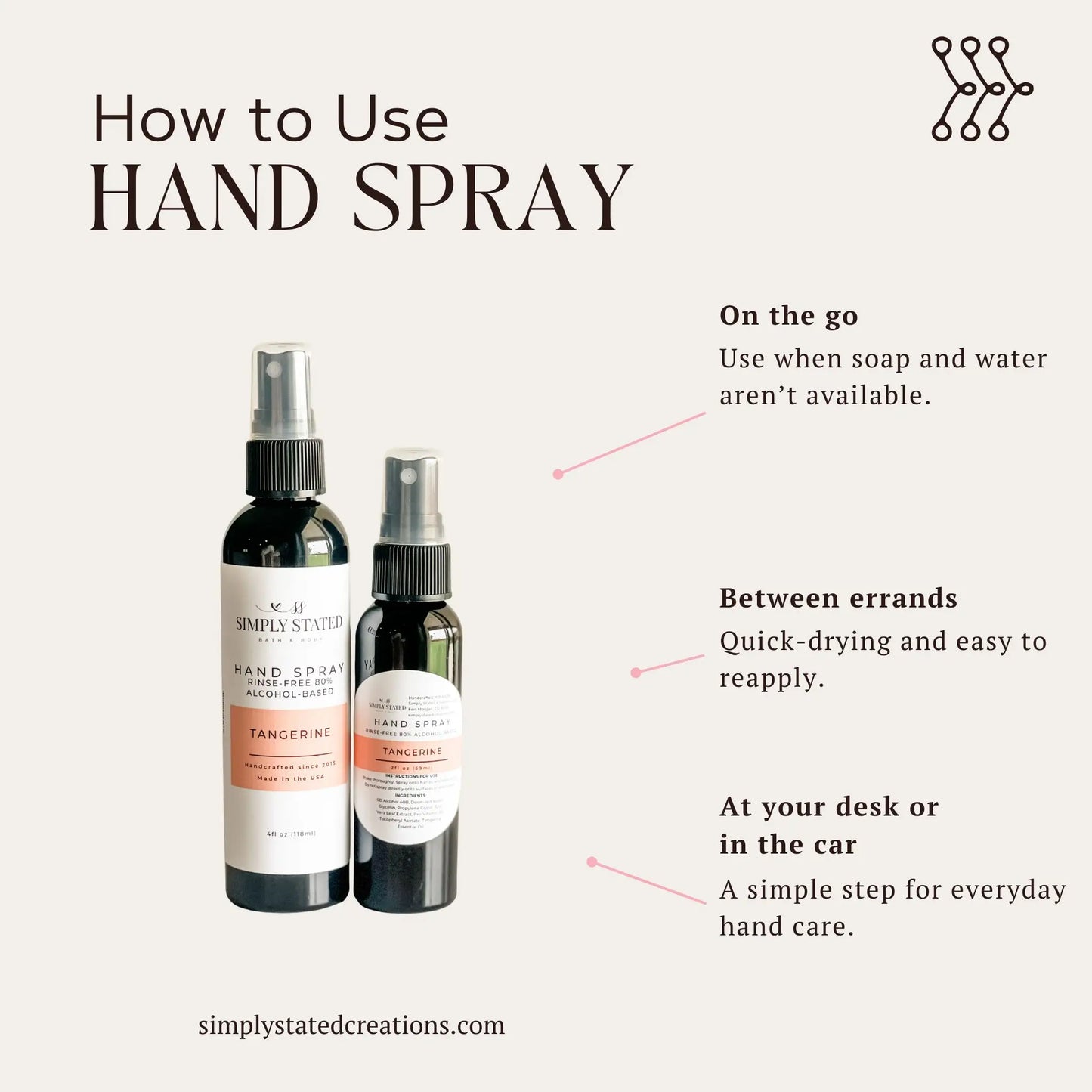 Eucalyptus + Spearmint Hand Spray | Alcohol-Based Sanitizing Mist