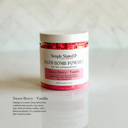 Sweet Berry + Vanilla Bath Bomb Powder