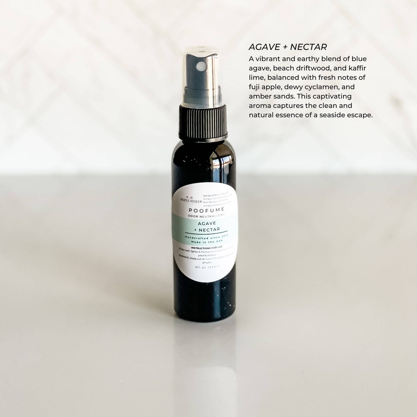 Agave + Nectar Poofume | Bathroom Odor Neutralizing Spray