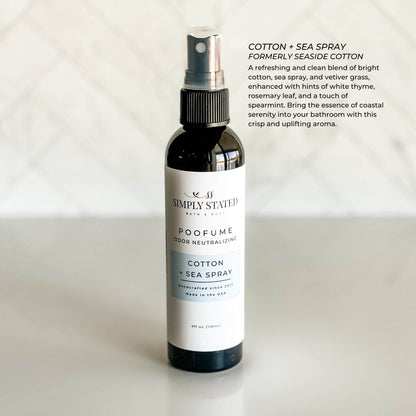 Cotton + Sea Spray Poofume | Bathroom Odor Neutralizing Spray