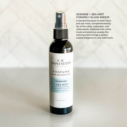 Jasmine + Sea Mist Poofume | Bathroom Odor Neutralizing Spray