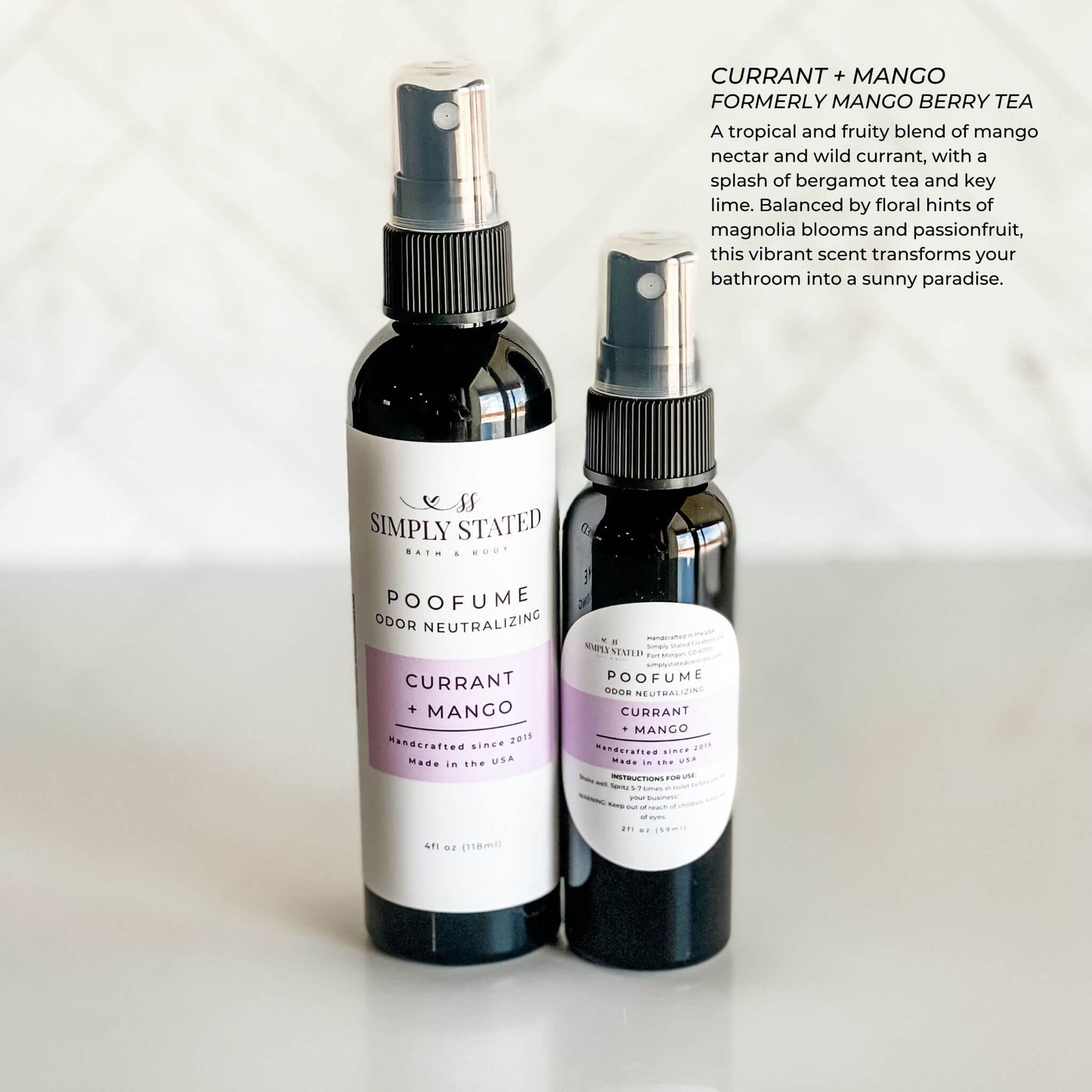 Currant + Mango Poofume | Bathroom Odor Neutralizing Spray