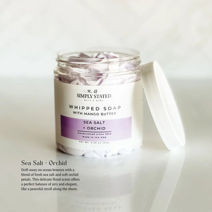 Sea Salt + Orchid Whipped Soap