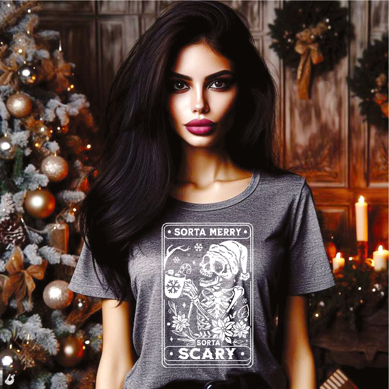 "Sorta Merry Sorta Scary" Spooky Holiday Tee - Unisex Shirt
