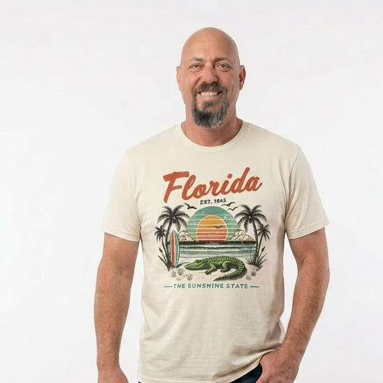 Sunshine State Vintage Florida Adult Graphic Tee