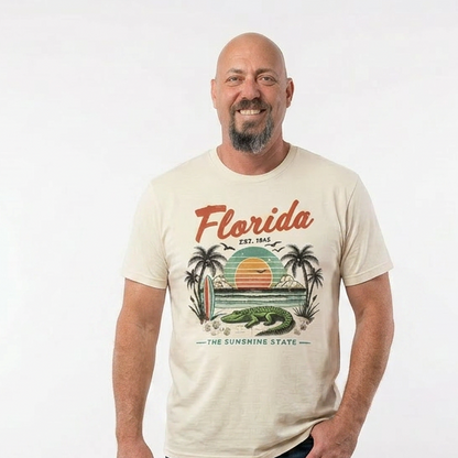 Sunshine State Vintage Florida Adult Graphic Tee