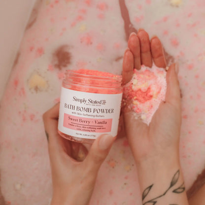 Sweet Berry + Vanilla Bath Bomb Powder