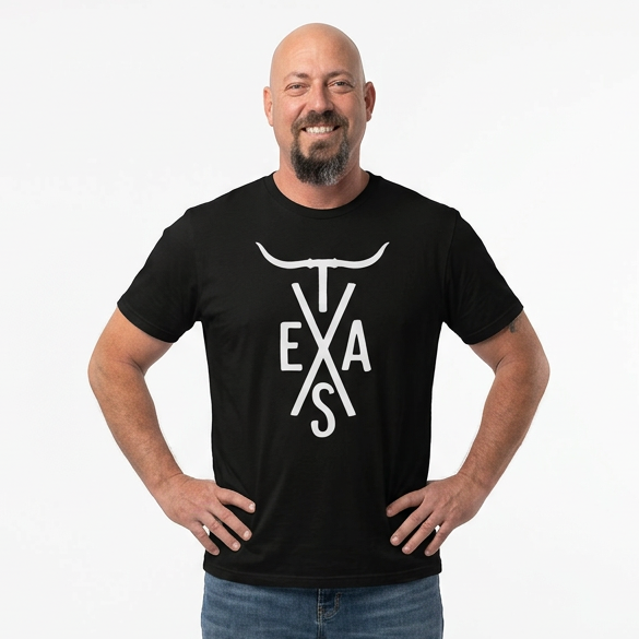 Texas Longhorn Cross Adult Graphic Tee