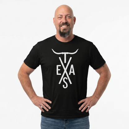 Texas Longhorn Cross Adult Graphic Tee