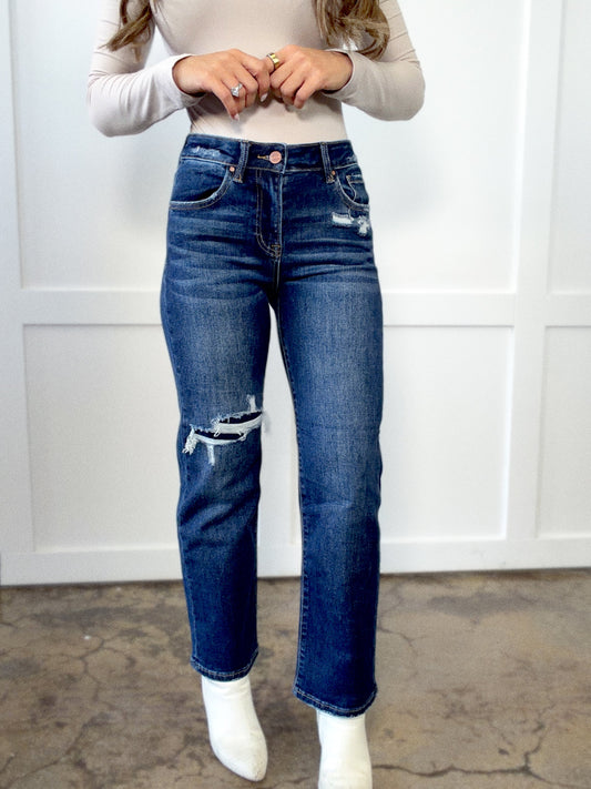 Wendy Cropped Straight Leg Jeans
