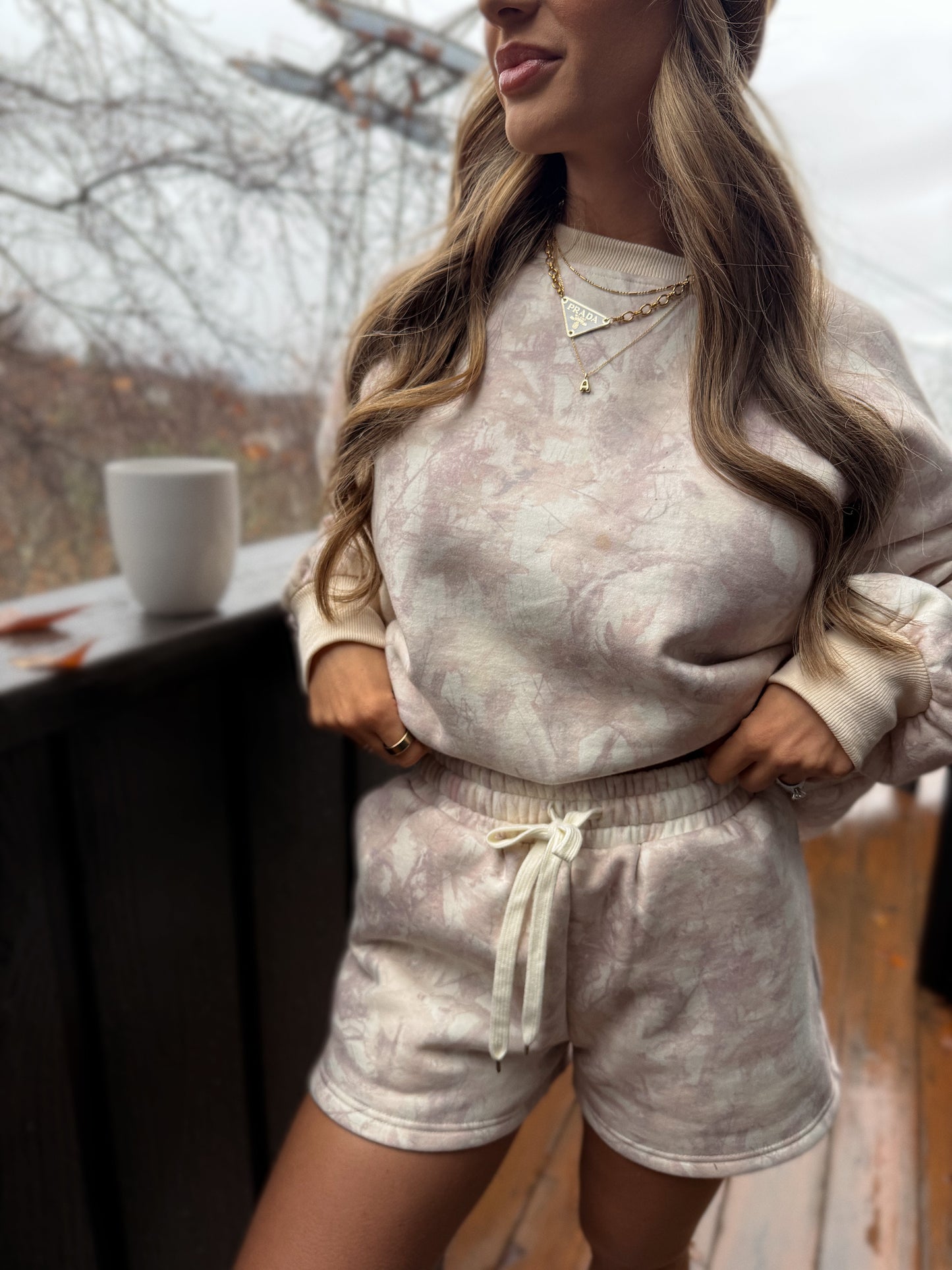 Aspen Pines Beige Camo Crewneck