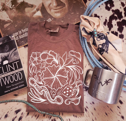 Tooled Western collage tee