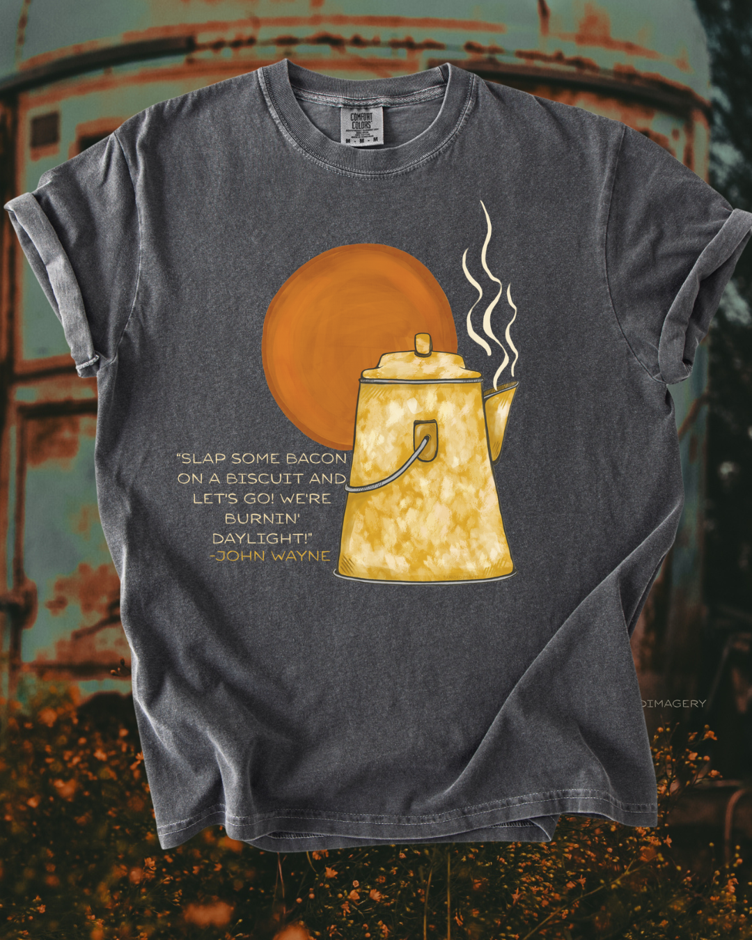John Wayne-slap some bacon tee