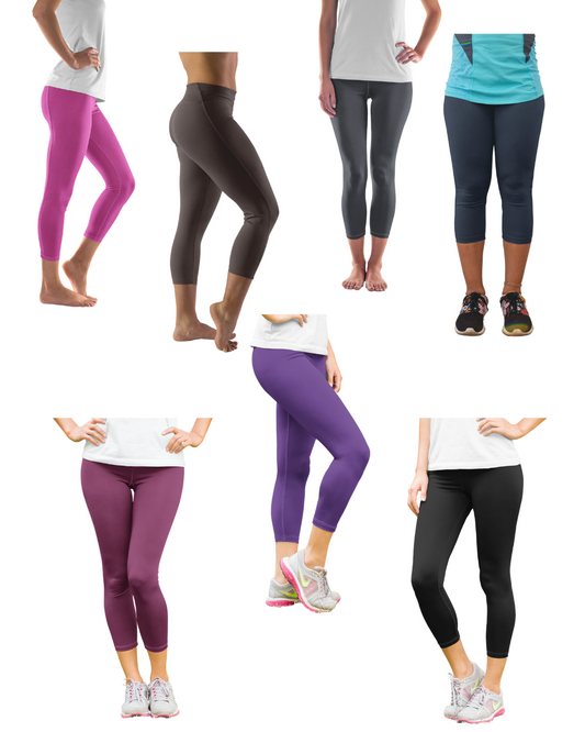SUPER CLEARANCE Solid Capri - High-quality Handcrafted Vibrant Leggings