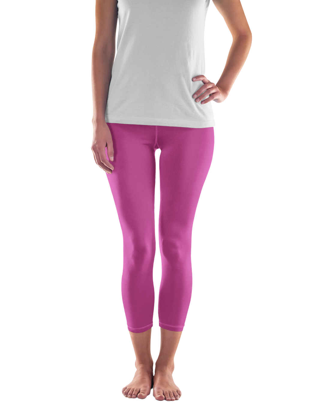 SUPER CLEARANCE Solid Capri - High-quality Handcrafted Vibrant Leggings